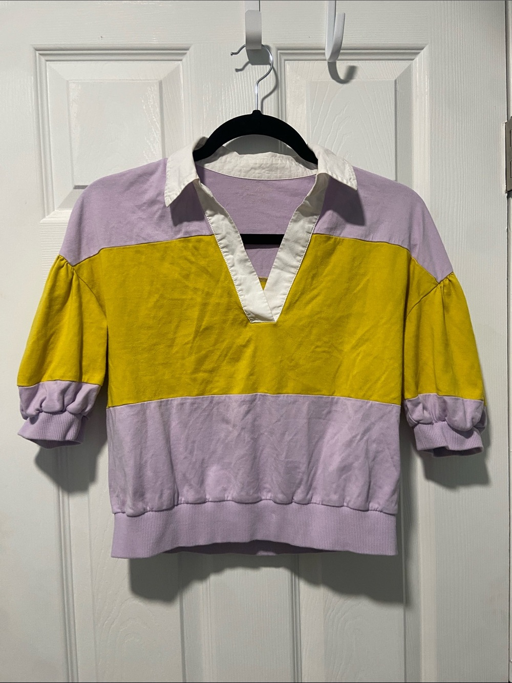 kate spade Lilac and Yellow Colorblock Top
